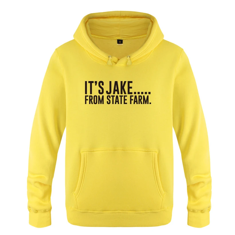 

IT'S JAKE FROM STATE FARM Funny Hoodies Men 2018 Men's Pullover Fleece Hooded Sweatshirts