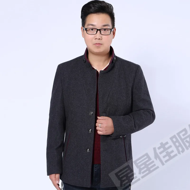 Пальто мужское шерстяное с длинным хлопковым воротником 10XL 9XL 8X 2018 | Мужская