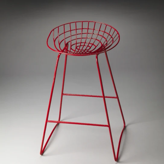 Butler Ludwig Red Metal Bar Stool |