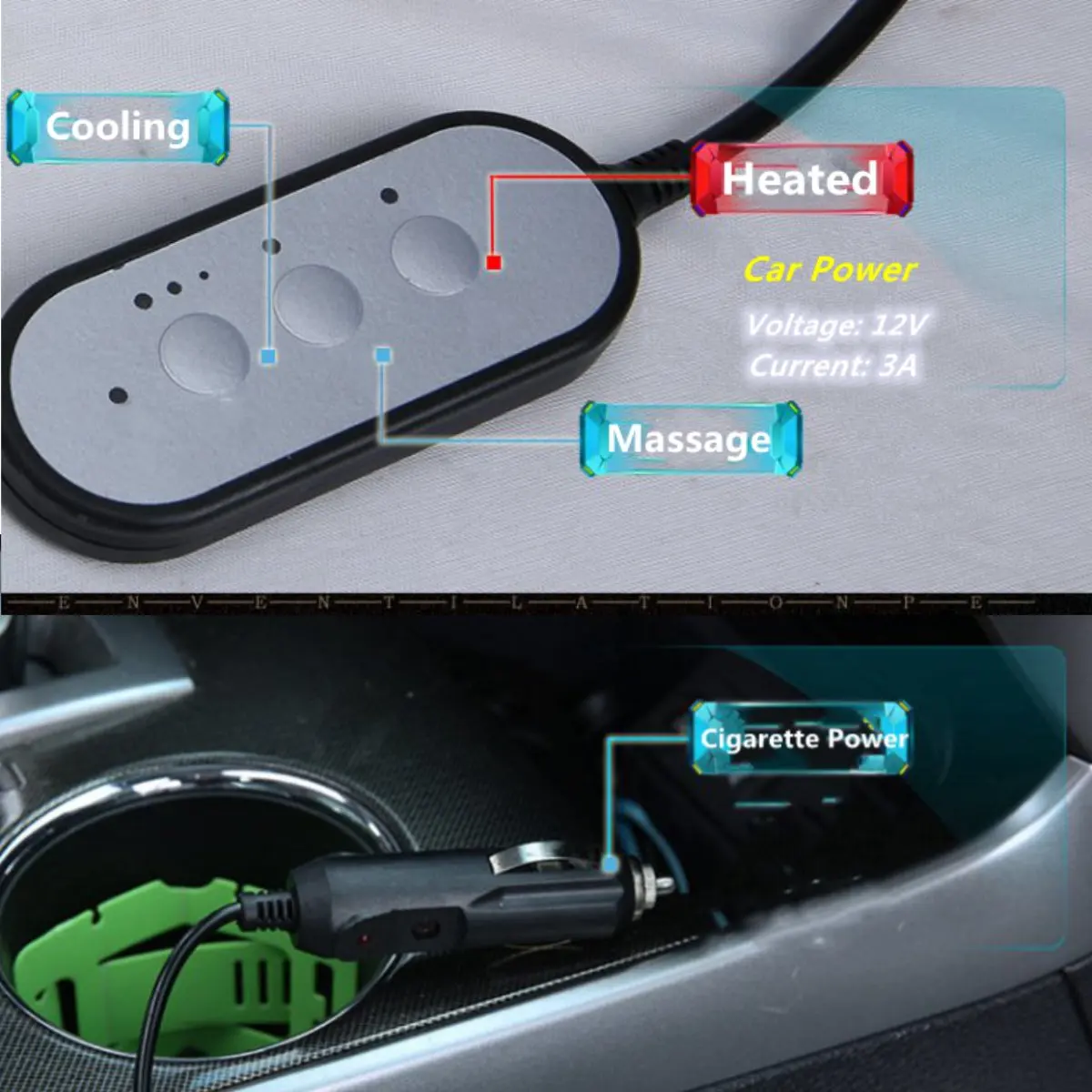 Универсальный чехол для автомобильного сиденья 3 в 1 охлаждающий и теплый