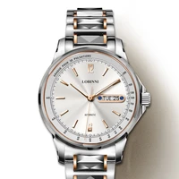 switzerland luxury brand lobinni japan miyota automatic mechanical mens watches sapphire waterproof dual calendar clock l9012 4