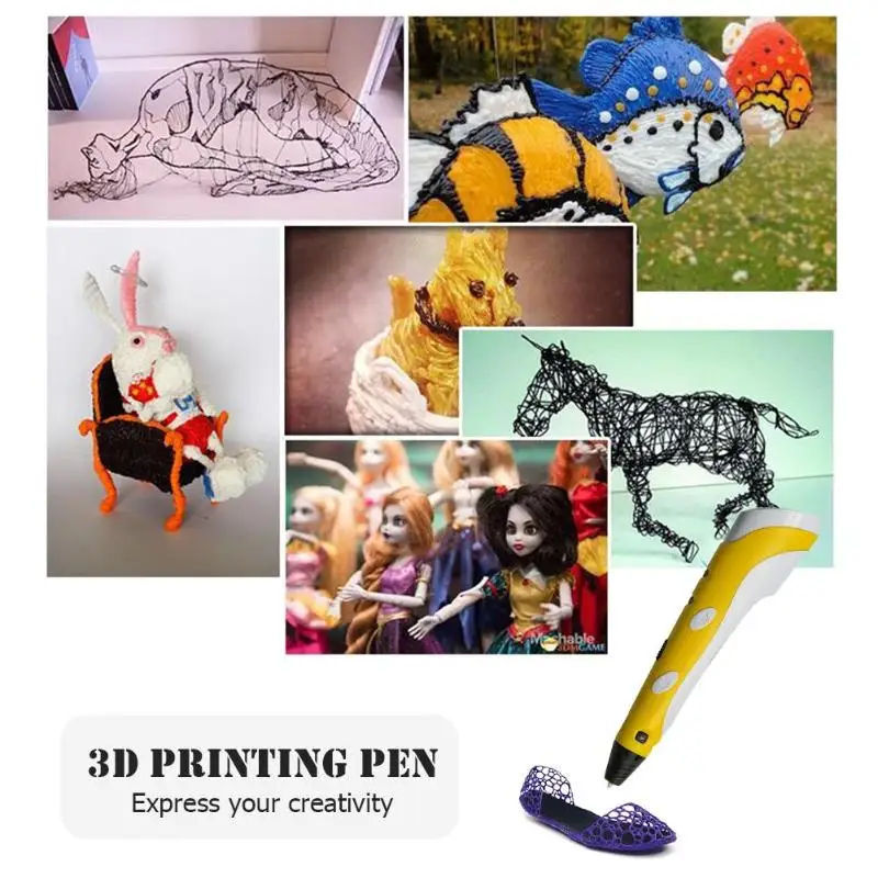 1st Generation 3D Ручка для печати детей DIY граффити ручка с 1 75 мм ABS/PLA нить высокое