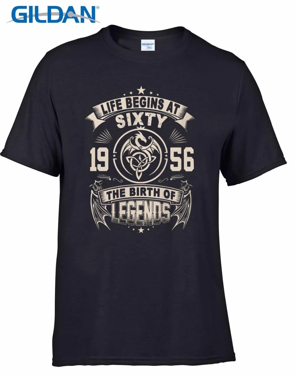 

Newest 2019 Men's Fashion Summer Short Sleeves Cotton T-Shirt 1956 The Birth Of Legends Tops Tees Hot Sale 100% cotton Tee Shirt