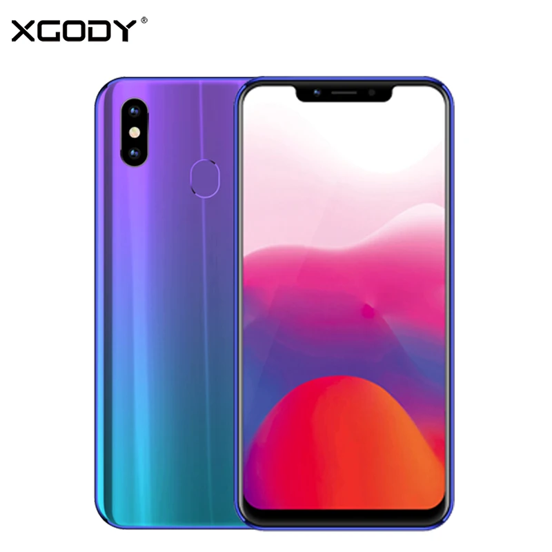 XGODY S9 4G Смартфон 6.18-дюймовый экран с вырезом Мобильный телефон Android 8.1 Octa Core 4G+32GB Face ID Fingerprint 5000mAh Сотовые телефоны на