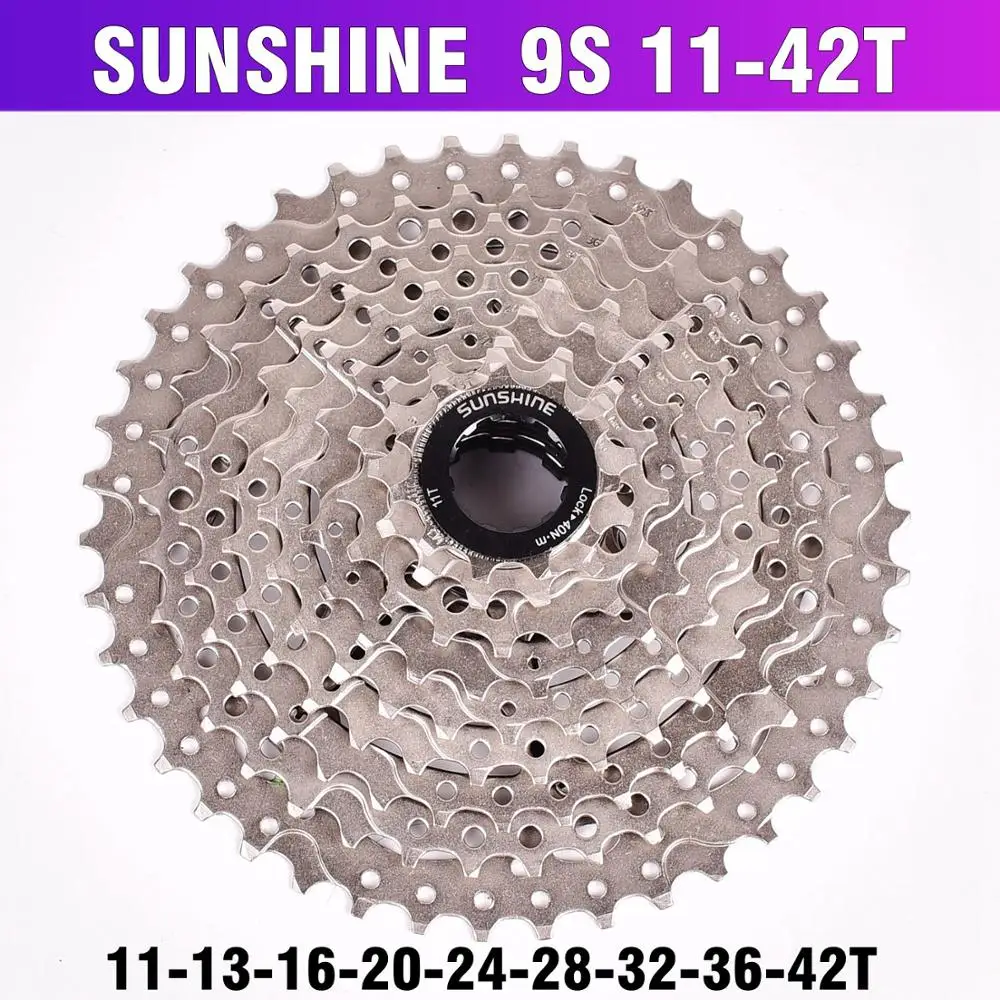 SUNSHINE MTB горный велосипед 9S кассеты свободного хода 9 скоростей шатун со звездами