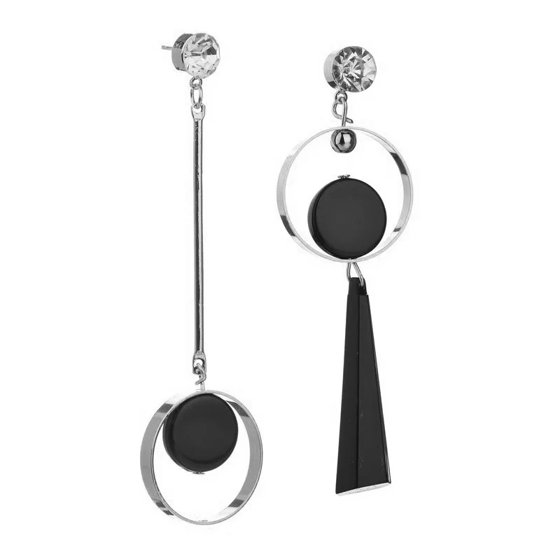 1 пара модные геометрические серьги-подвески золотого цвета с кристаллами из