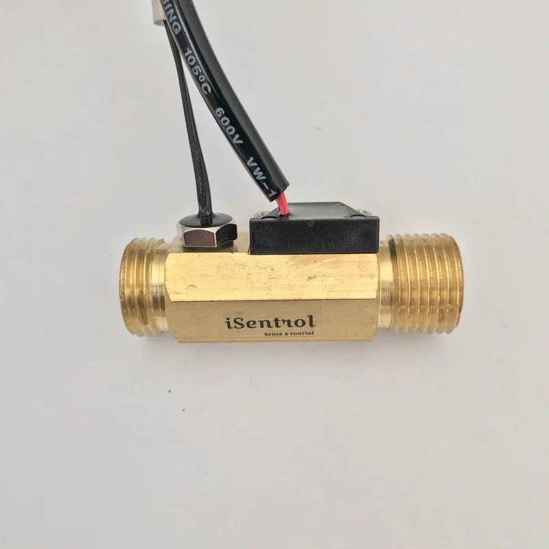 

USC-HS21TLT Low consumption Hall Effect Flow Sensor Water with NTC10K B=3435 Temp. Sensor Immersion1-30L/min BSP G1/2" flowmeter