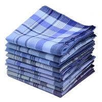 12pcslot 3838cm stripe plaid business scarves suit hankies cotton casual women men pocket square handkerchief mouchoir homme