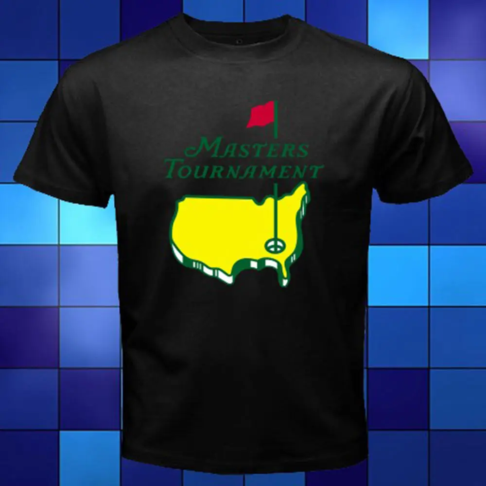 Мастера Гольф турнир Черная Футболка размер S M L XL 2XL 3XL подарок печати футболка