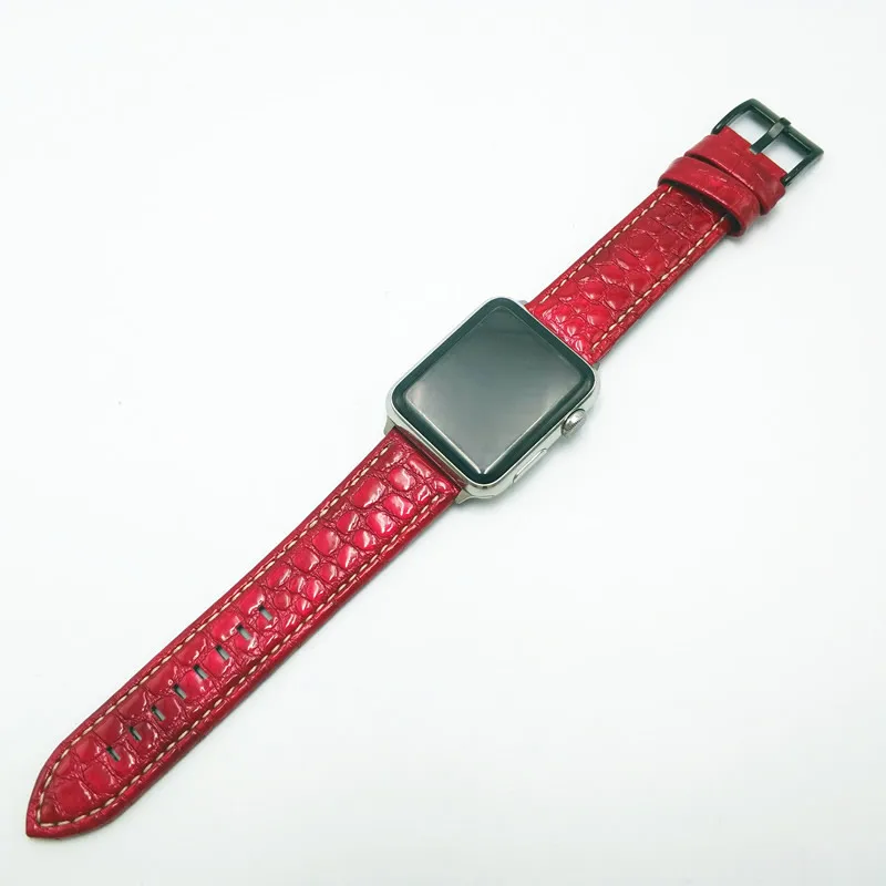 Ремешок AKGLEADER из натуральной кожи под крокодиловую кожу для Apple Watch Series 1 2 3 4 iWatch |