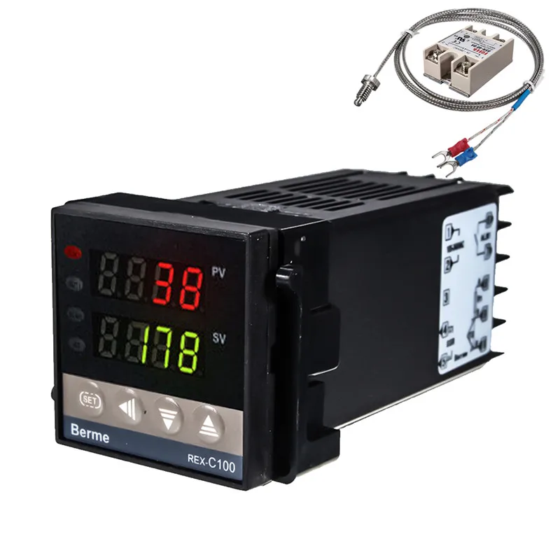 Сигнализация REX-C100 110 В до 240 В 0 до 1300 градусов цифровые PID наборы контроллеров температуры с датчиком типа K