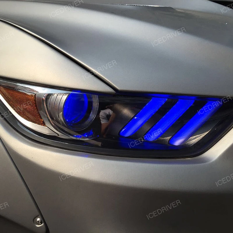 Icedriver для Ford Mustang DRL RGB разноцветные СВЕТОДИОДНЫЕ панели 2015-2017 дневные ходовые огни