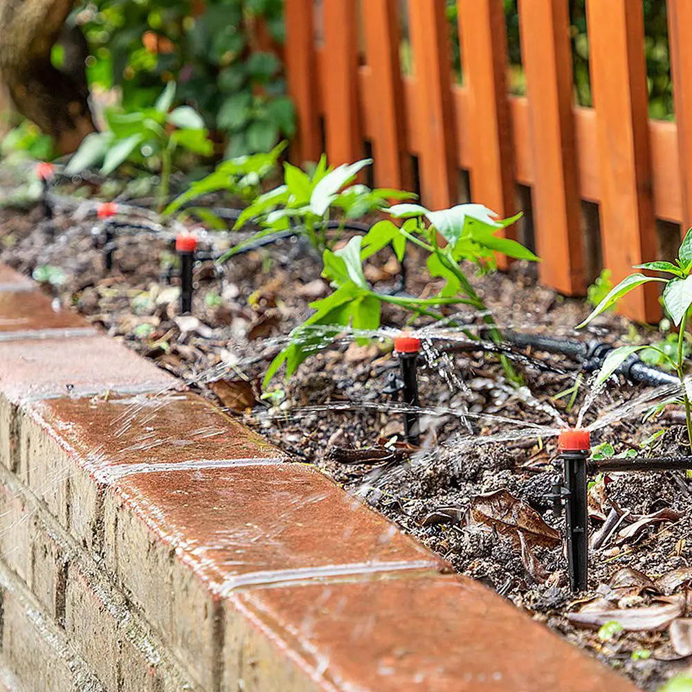 50 шт./компл. черная регулируемая капельница для орошения вставка садовый полив