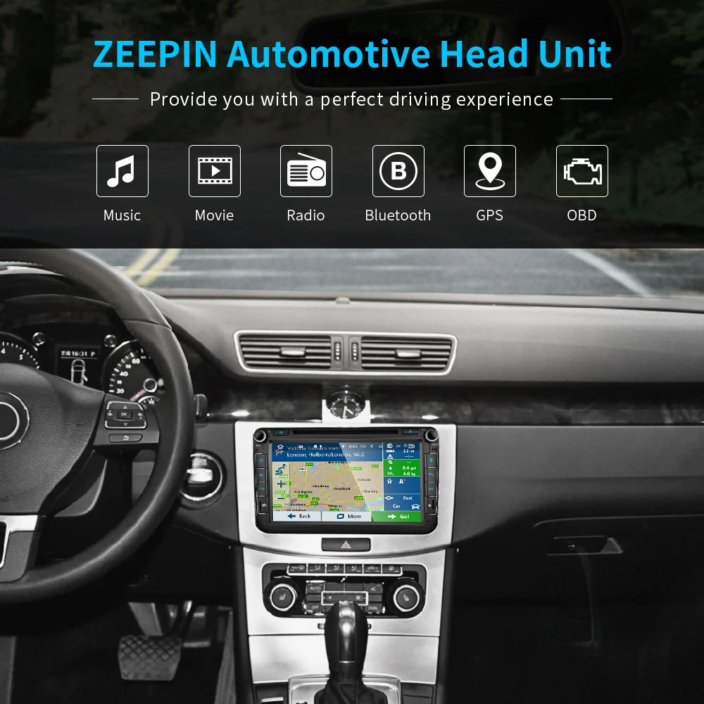 ZEEPIN WG8015 8 дюймов 2 Din Автомобильный мультимедийный плеер Android 0 Восьмиядерный dvd GPS