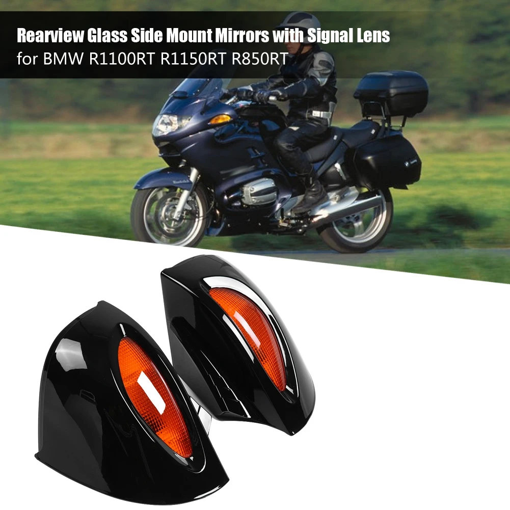 1 Pair Rearview Glass Side Mount Mirrors with Signal Lens for BMW R1100RT R1150RT R850RT Blind Spot Mirror Wide RearView | Автомобили и