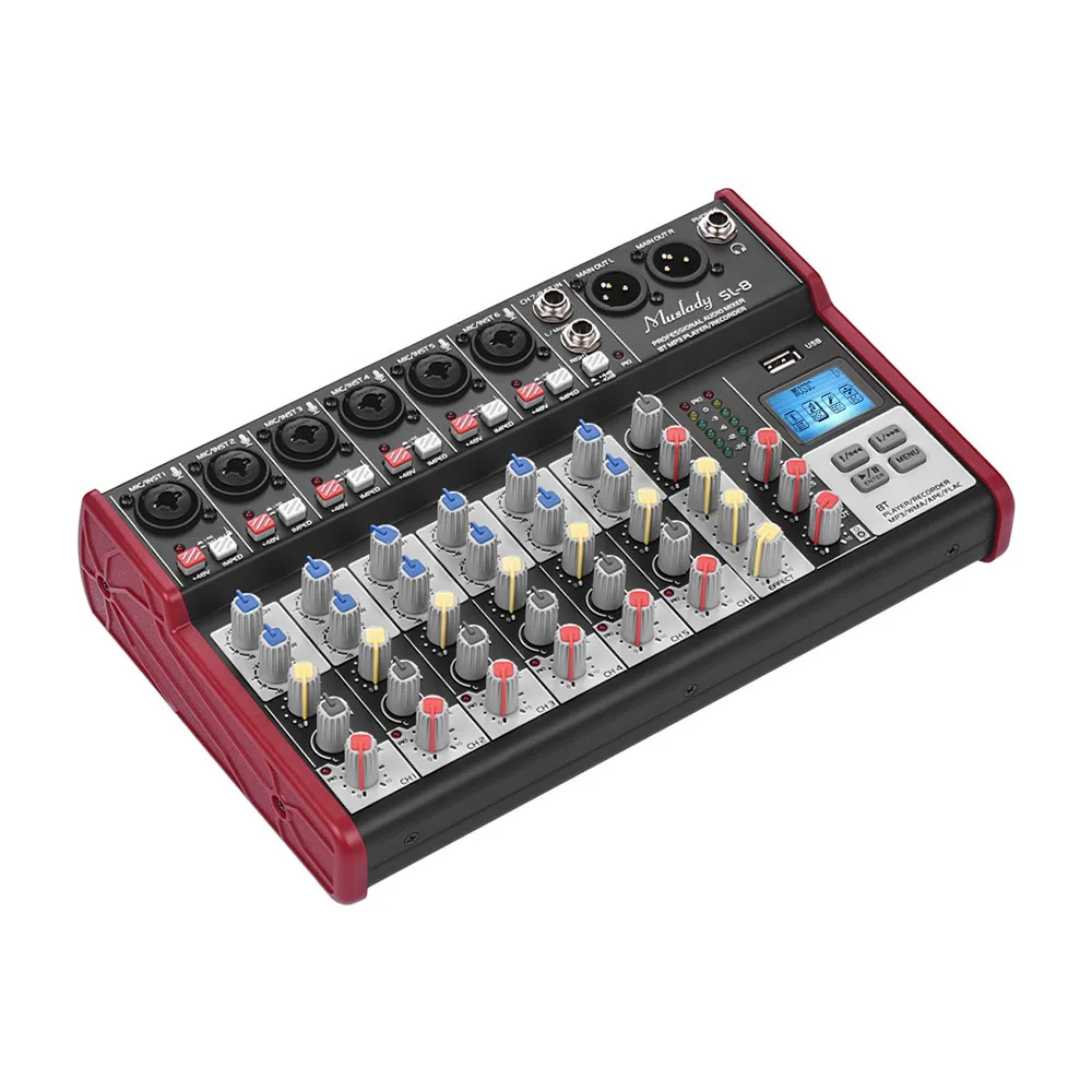 Muslady SL 8 канальный смешивания консольный микшер 2 полосным эквалайзером