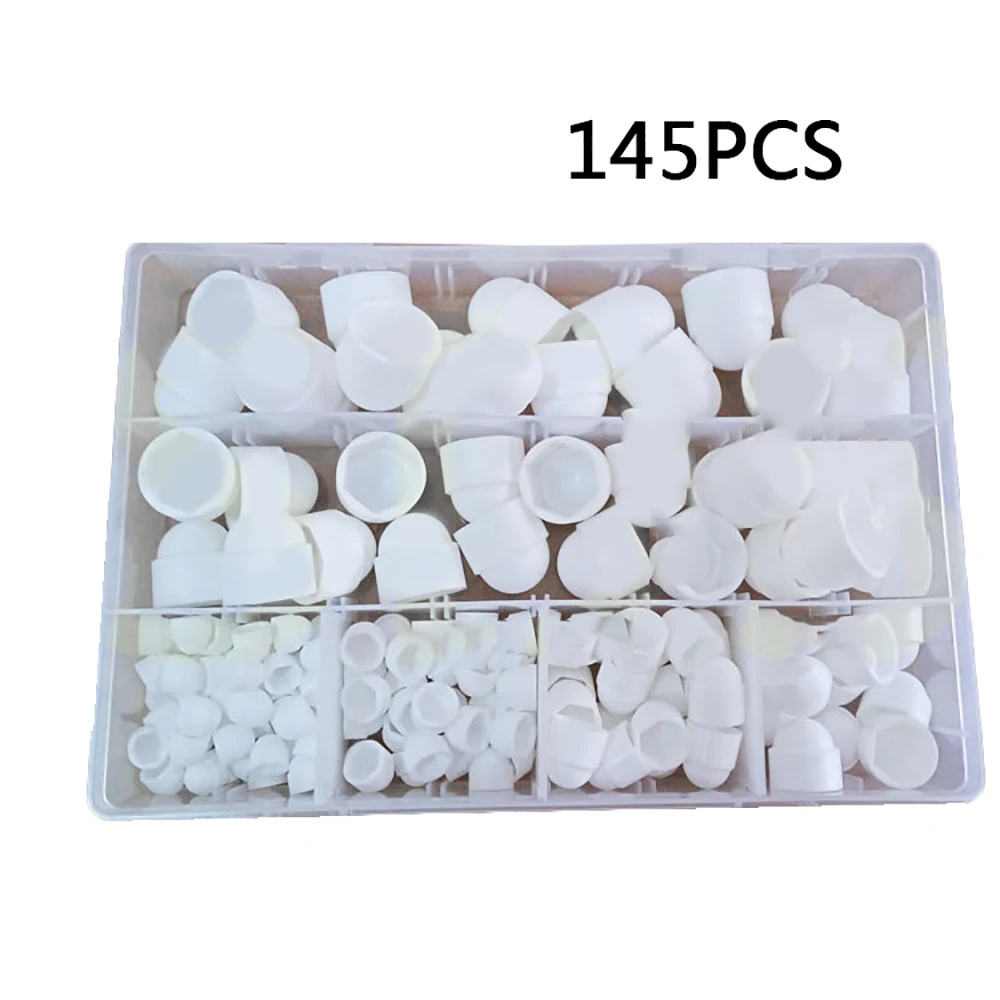New Arrival 145Pcs M4 M5 M6 M8 M10 M12 Bolt Nut Dome Protection Caps Covers Exposed Hexagon Plastic Drop Ship | Обустройство дома