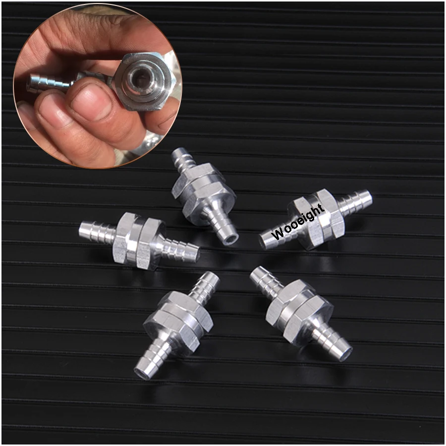 

5 шт. односторонний топливный клапан из алюминиевого сплава без возврата, дизельный бензиновый клапан 8 мм для карбюраторов и морских автомо...