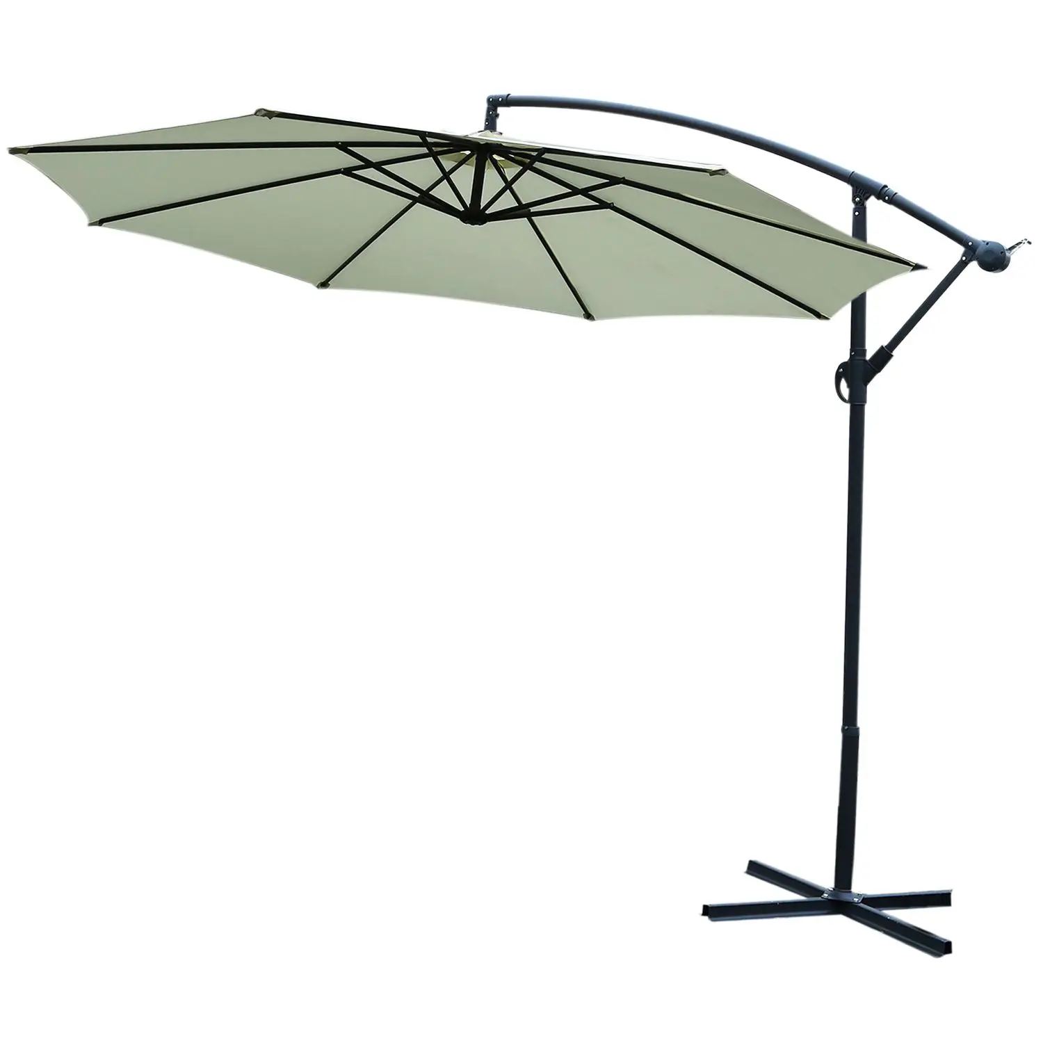 10 футов Открытый открытый рынок Пляжный зонт бежевый|Зонтики| |