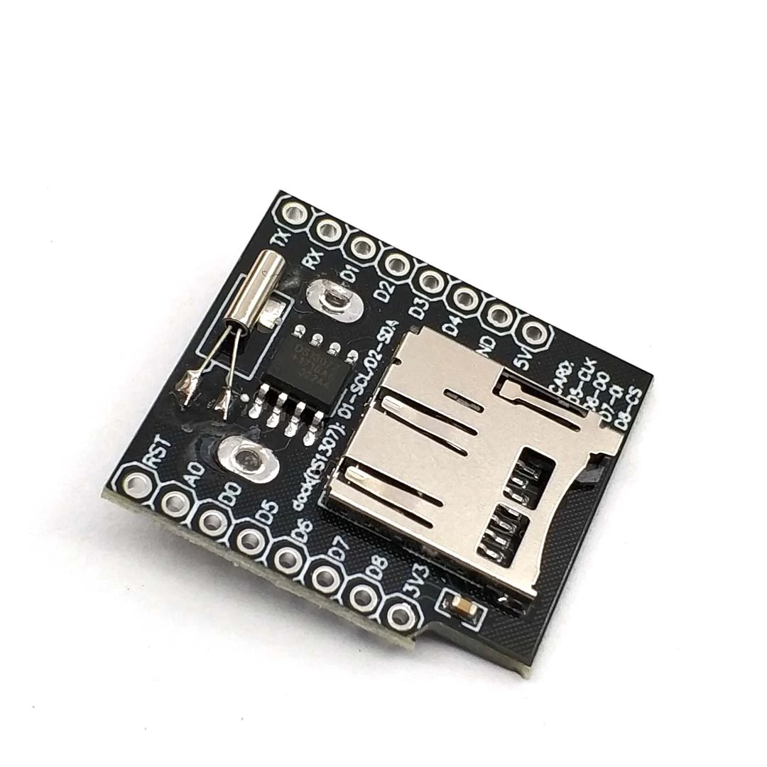 Щит регистратора данных в реальном времени для Micro SD WeMos WIFI D1 Mini Board + RTC DS1307 Clock Arduino