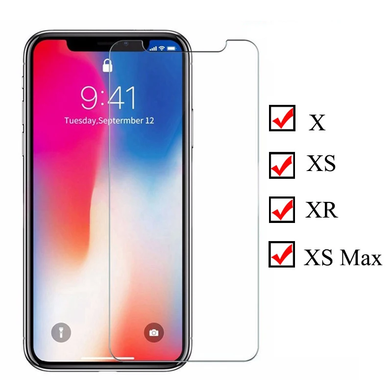 Защитное стекло для Iphone X Xs Max Xr 7 8 6 6s 5 зеркальная защита экрана Xsmax лист закаленная