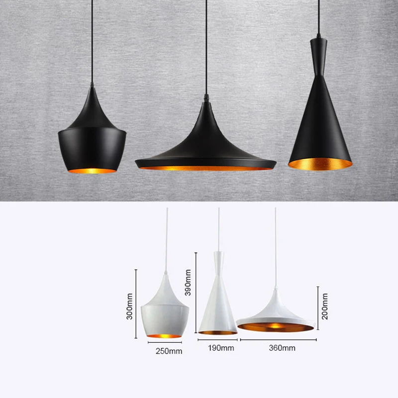 Черный/белый/золотой ABC Moden подвесные светильники том музыкальный инструмент