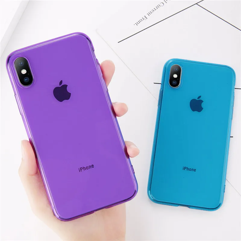 Чехол Lovebay для iPhone X 6 S 7 8 Plus тонкий прозрачный мягкий чехол из ТПУ гелевый
