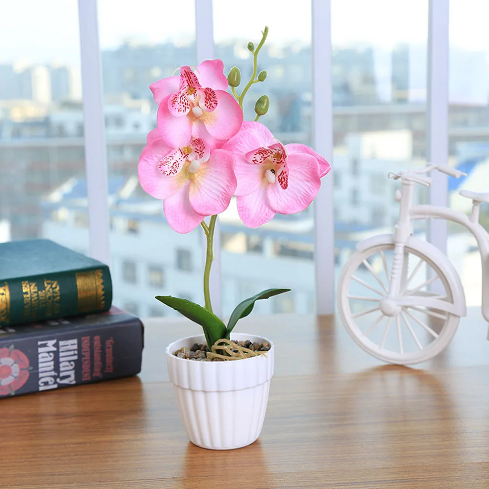 1 шт. искусственный цветок бабочка Орхидея бонсай сценический сад Свадебная