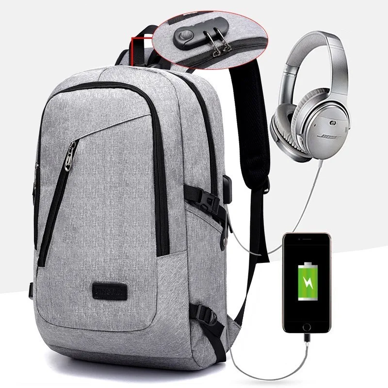 USB зарядка Anti Theft молния рюкзак Для мужчин ноутбука Rugtas модные Повседневное
