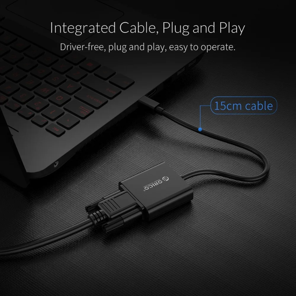 Адаптер ORICO Mini DP в VGA кабель переходник типа Папа мама аудио и видеоадаптер для HD