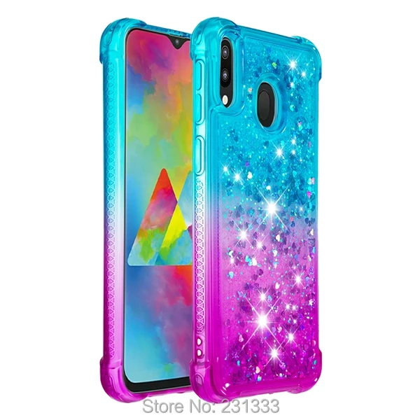 C ku для Samsung Galaxy M20 M10 A10 ударопрочный жидкий Блестящий Мягкий ТПУ чехол с зыбучим
