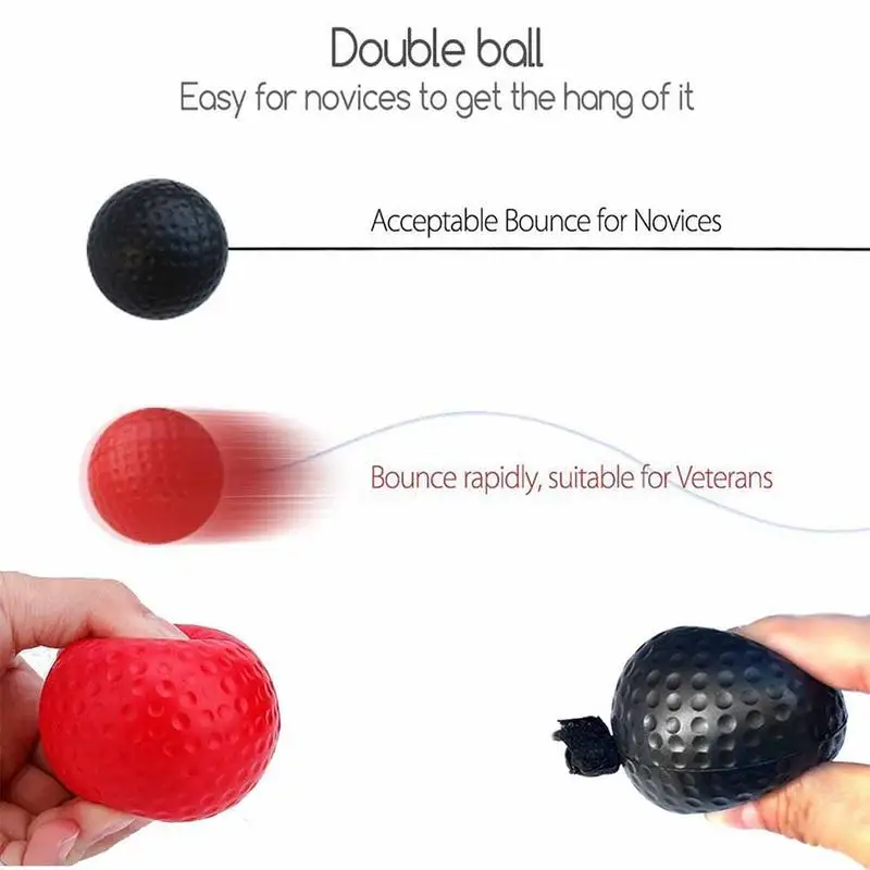 

2 Difficulty Level Boxing Ball with Headband Head-mounted Speed Reaction Ball Reflex Ball for Coordination Ability Training