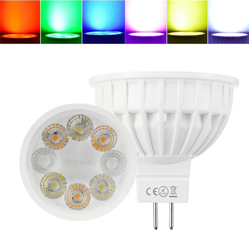 CLAITE RGBCCT Milight MR16 AC/DC12V 4 Вт Диммируемый Светодиодный точечный светильник лампа для