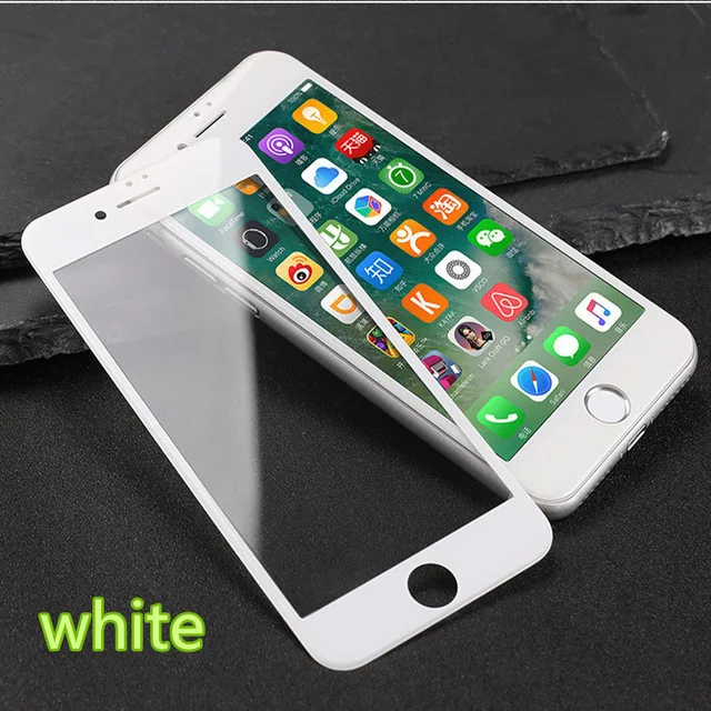 Закаленное 3d-стекло с мягкими краями и полным покрытием для iPhone 6 7 8 стеклянная