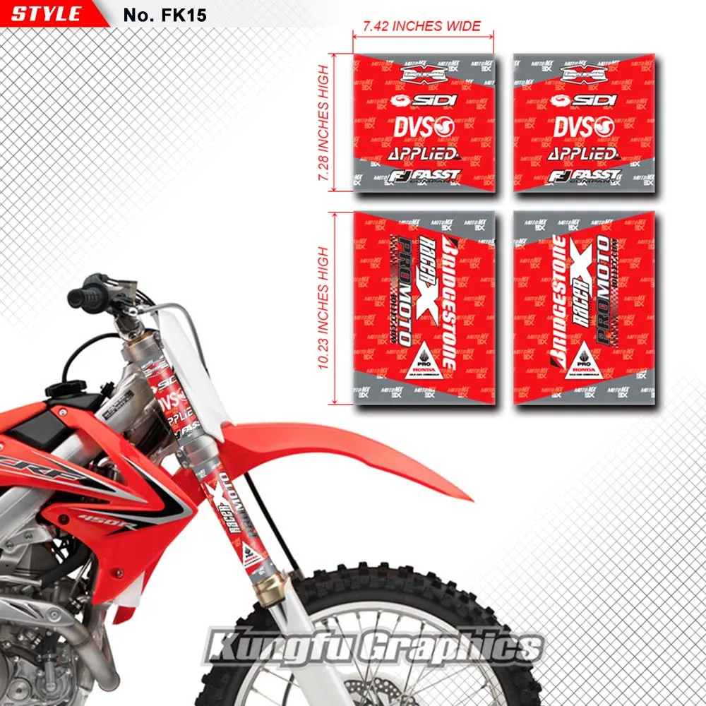 KUNGFU графика наклейки для мотокросса виниловые Набор Honda KTM Yamaha Kawasaki Suzuki Dirt Bike