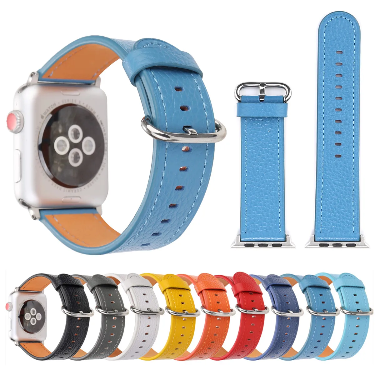 Кожаный спортивный браслет для Apple Watch Band 42 мм 38 мм/44 40 Series 4 3 2 1 ремешок наручных