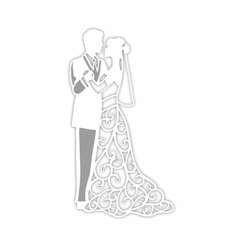 

Couple Cutting Dies Metal Cutting Dies Scrapbooking Album Wedding Die Cut for Card Making Decoration Embossing Craft Dies