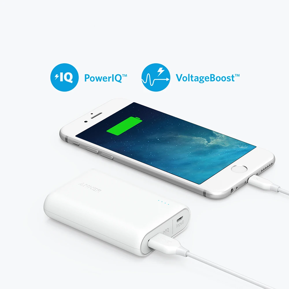 Внешний аккумулятор Anker PowerCore 10000 usb microUSB портативное зарядное устройство