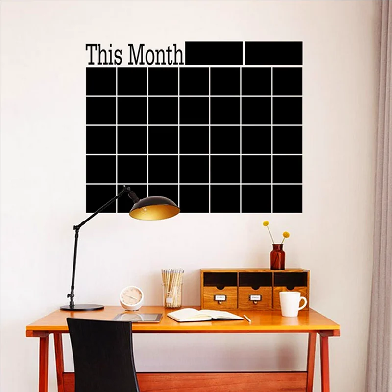 DIY58x43cm на доске стены Стикеры доска Съемные Виниловые Наклейки календарь