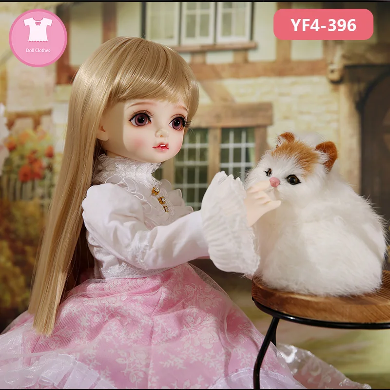 Одежда BJD 1/4 кукла белое розовое Цветочное платье для тела куклы RL YF4 до 34/