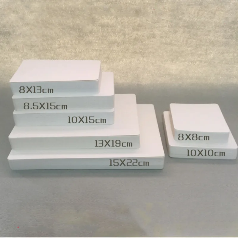 Новый поздравительные открытки 100 шт. 8x 8/10x1 0/8x1 3/9x1 5/13x1 9/15x22 см Бумага карты 350gsm Diy