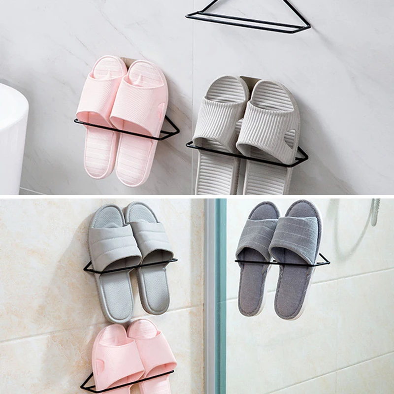 Iron Simple Self-adhesive Wall Hanging Triangle Shoe Rack Shoes Cabinet Shelf Creative Storage | Дом и сад