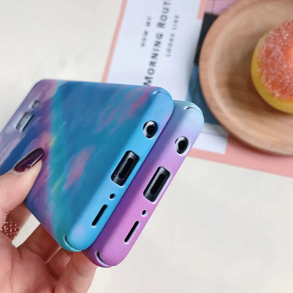 KISSCASE Rainbow Pattern Phone Case For Samsung Galaxy Note 8 9 S7 S8 S9 Plus Edge Hard PC Matte Colorful Cases Covers Fundas |