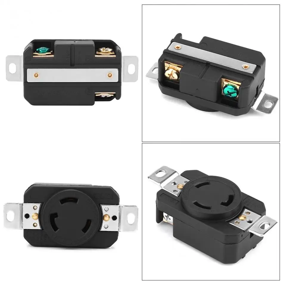 NEMA L6-30R 30A 250V фиксирующая электрическая розетка для сборки шнура генератора
