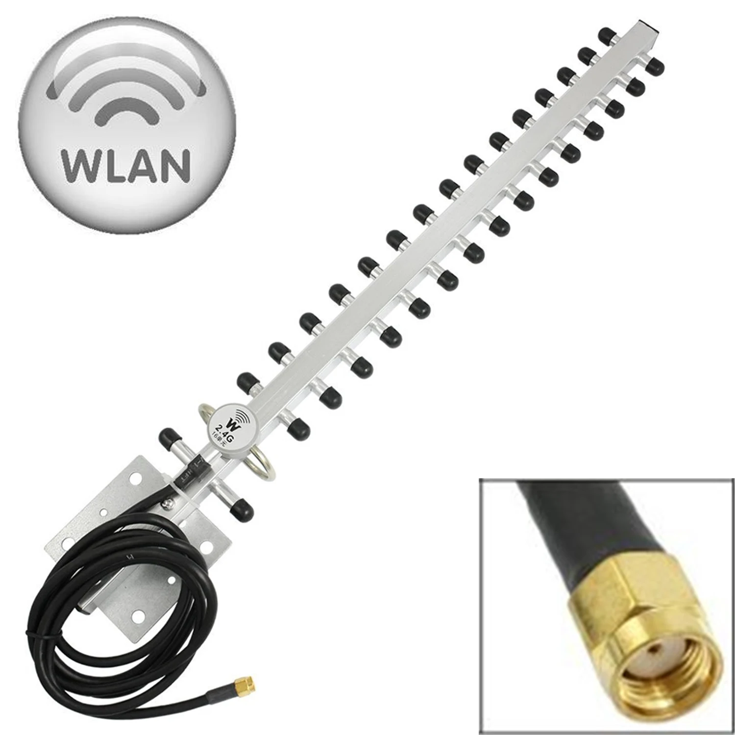 Elisona с высоким коэффициентом усиления RP SMA 2 4 GHz антенна Yagi беспроводной WLAN WiFi