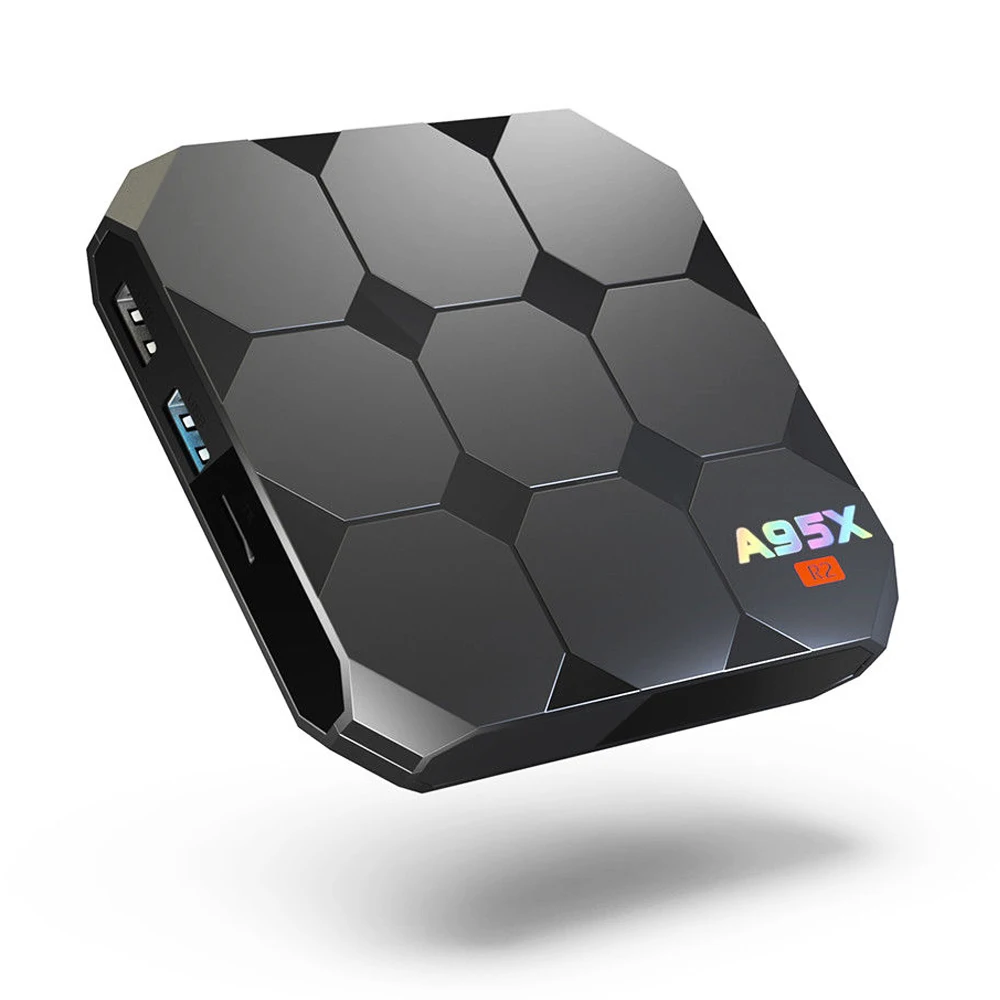 FULL-2018 A95X R2 ТВ приставка Amlogic S905W 2 4 GHz 4K WiFi Android 7 1 домашний медиаплеер US plug |