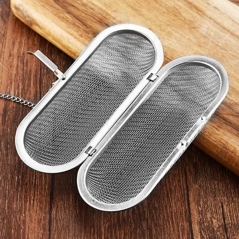 Reusable Stainless Steel Tea Strainer Locking Spice Rectangular Mesh Filter | Дом и сад