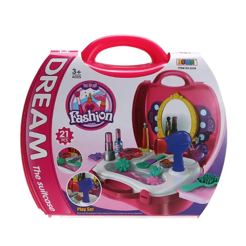 Моделирование косметичка для маленьких детей обувь девочек Макияж Tool Kit Box играть
