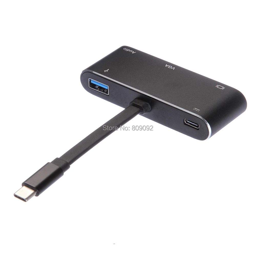 5in1 USB3.1 Type C to USB-C HDMI VGA Audio Converter USB3.0 Hub Adapter for Macbook HDTV type otg mobile phone tablet | Компьютеры и