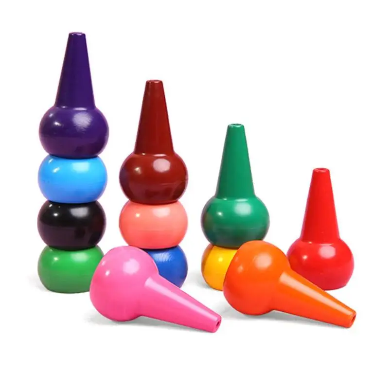

12pcs/Set Non-toxic Children Safety Color Crayons Baby 3D Finger Art Supplies Set Kindergarten Educational Kids Stationery